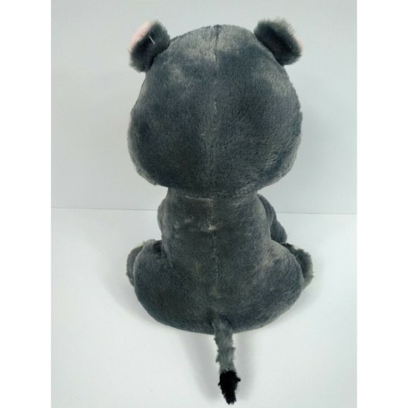 GREY RHINO 11" Natural Color Jungle Animal Soft Eyes Plush Kellytoy Original Toy - Picture 4 of 11